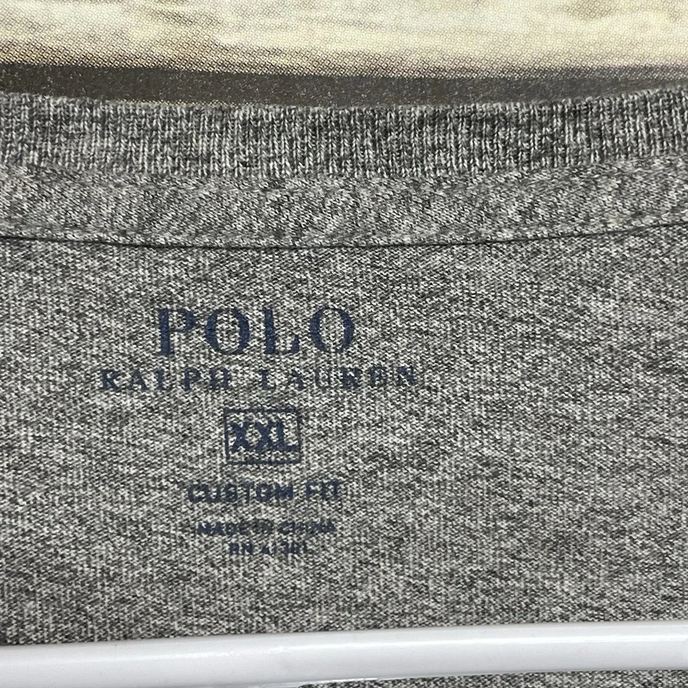 Polo Ralph Lauren Grey Long Sleeve‎ T-Shirt Pullover Mens Size XXL Preppy